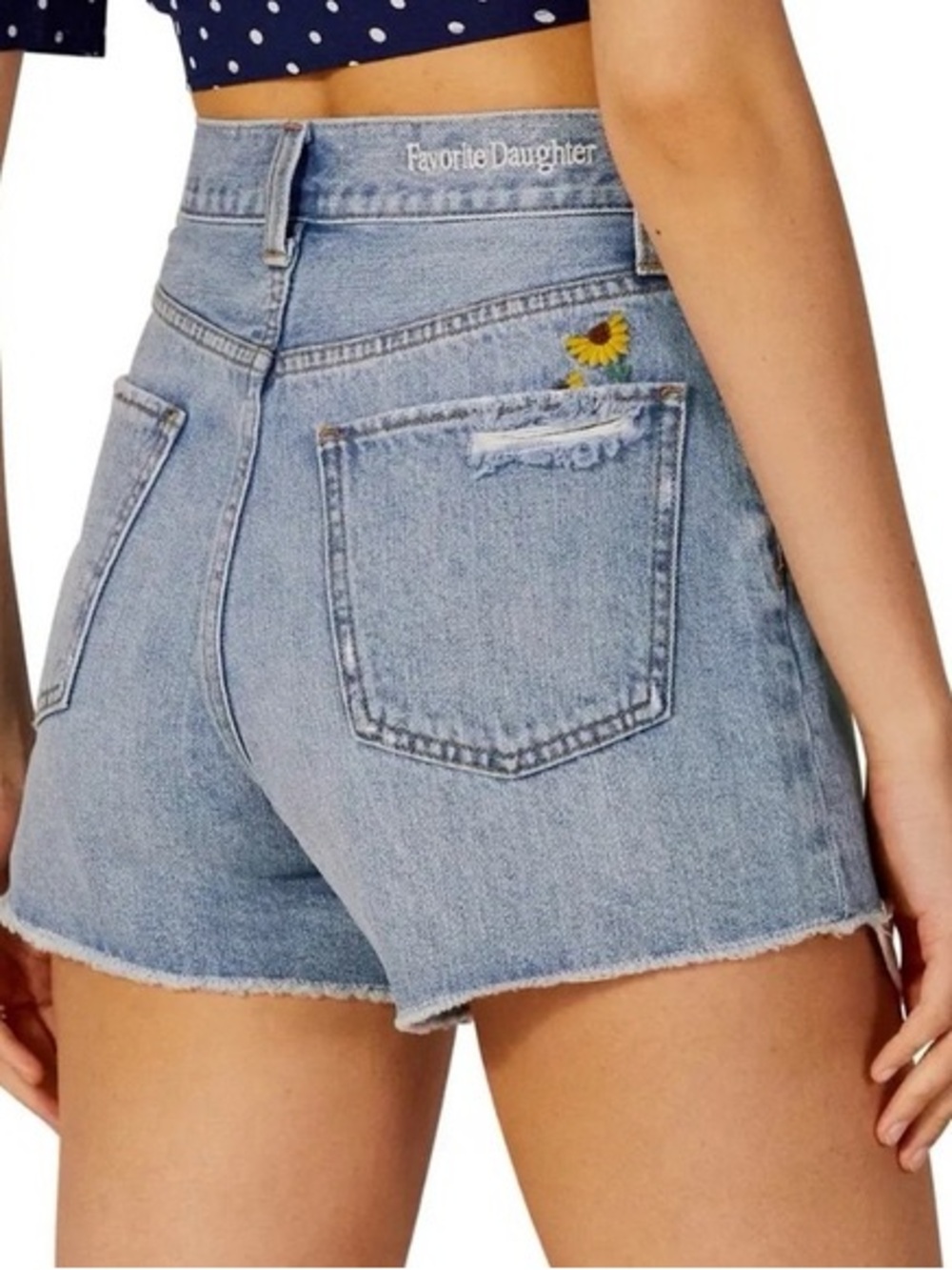 Anthropologie Favorite Daughter Sunflower Juni High-Rise Denim Shorts 30 10